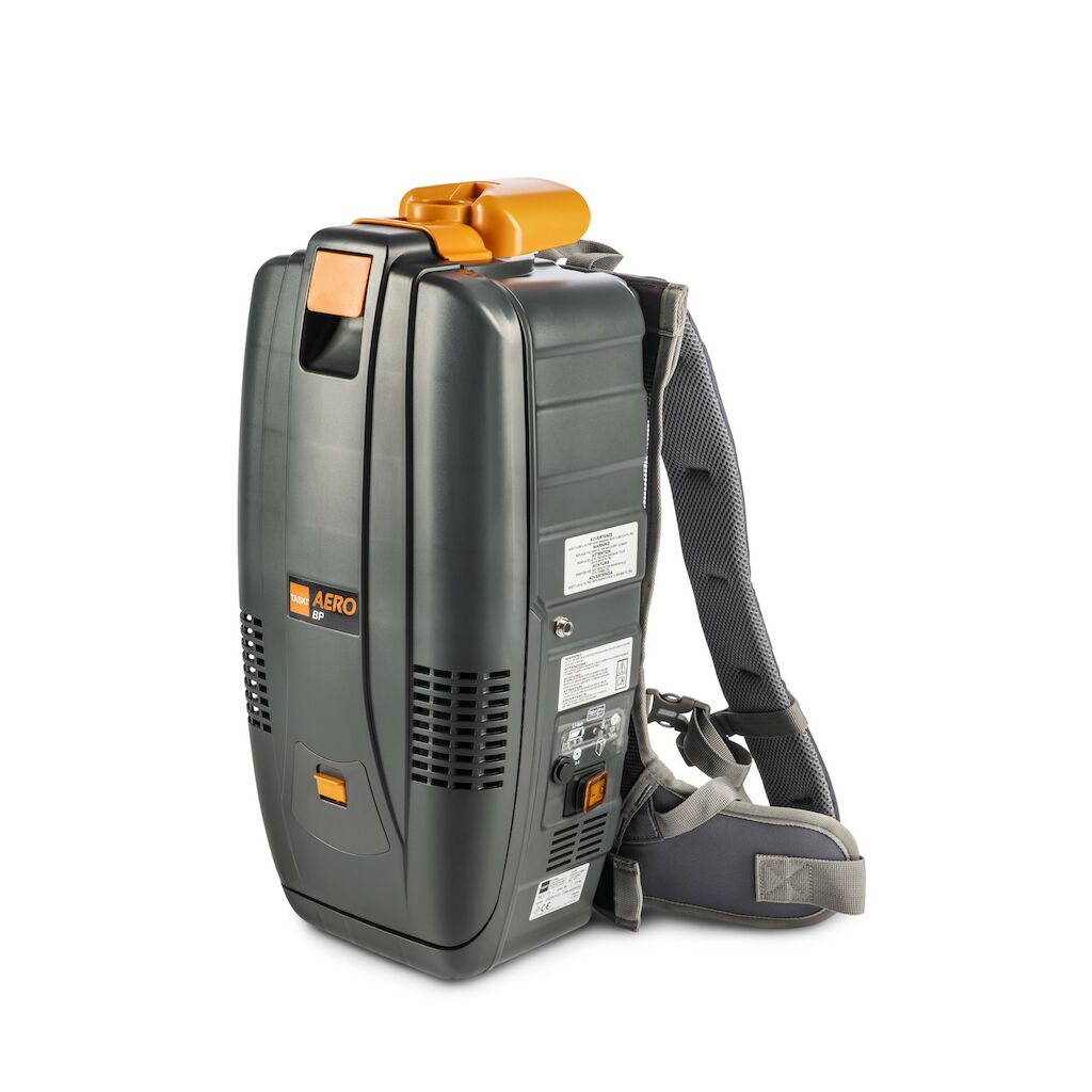 TASKI AERO BP B Li Ion 1pc - The TASKI AERO BP je zádový vysavač, který Vámzajistí ten nejlepší výkon, lehkost a jednoduchostpoužití.