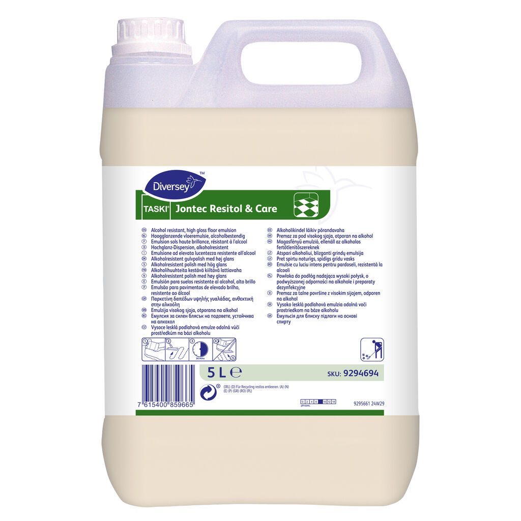 TASKI Jontec Resitol & Care 2x5L - Alkoholresistent, højglans gulvpolish