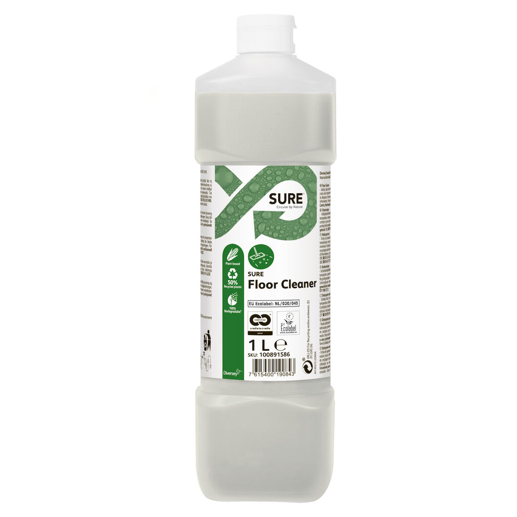 SURE Floor Cleaner 6x1L - Plantebaseret gulvrengøringsmiddel