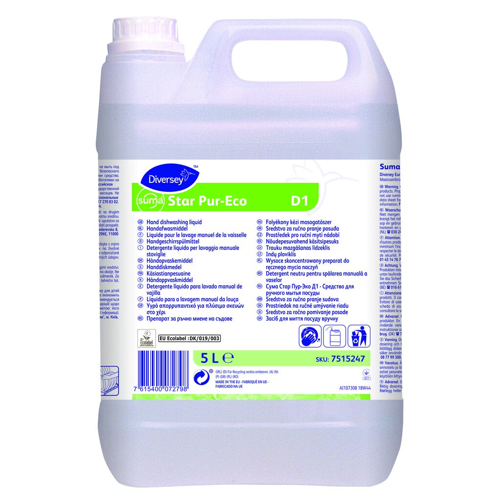 Suma Star Pur-Eco D1 2x5L - Håndopvaskemiddel, flydende