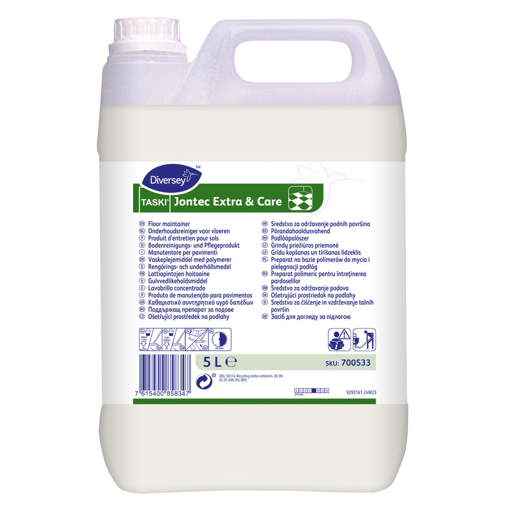 TASKI Jontec Extra & Care 2x5L - Vaskeplejemiddel med polymerer