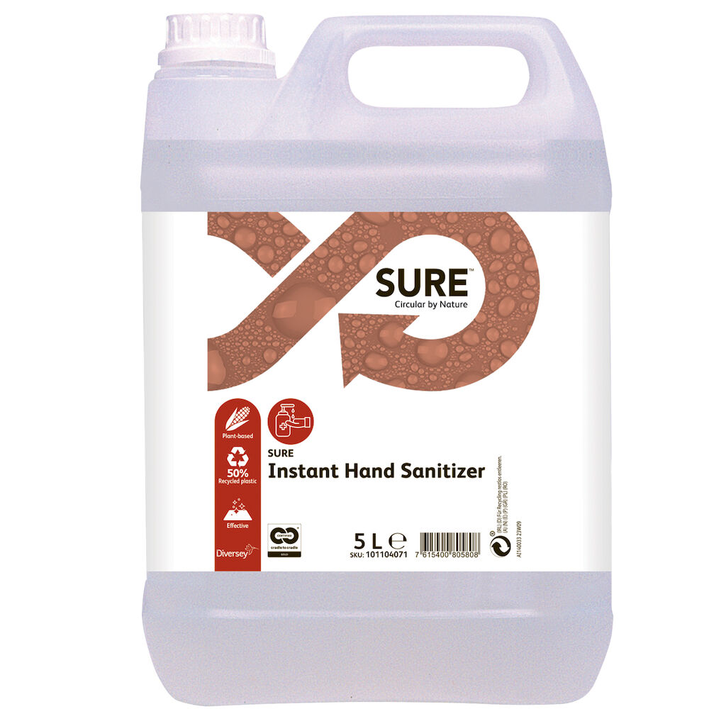SURE Instant Hand Sanitizer 2x5L - Cradle to Cradle Certified® mild hånddesinfektion med naturlig duft af eucalyptus