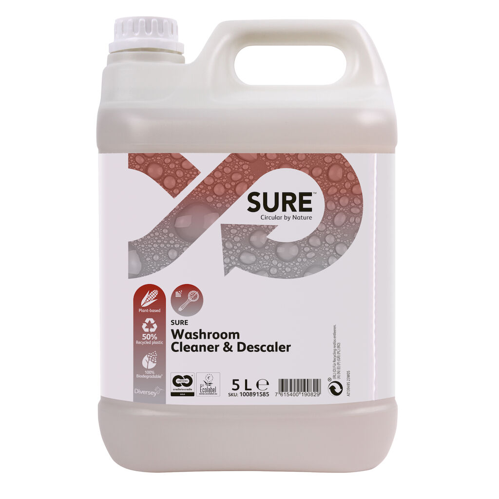 SURE Washroom Cleaner & Descaler 2x5L - Plantebaseret sanitetsmiddel og kalkfjerner