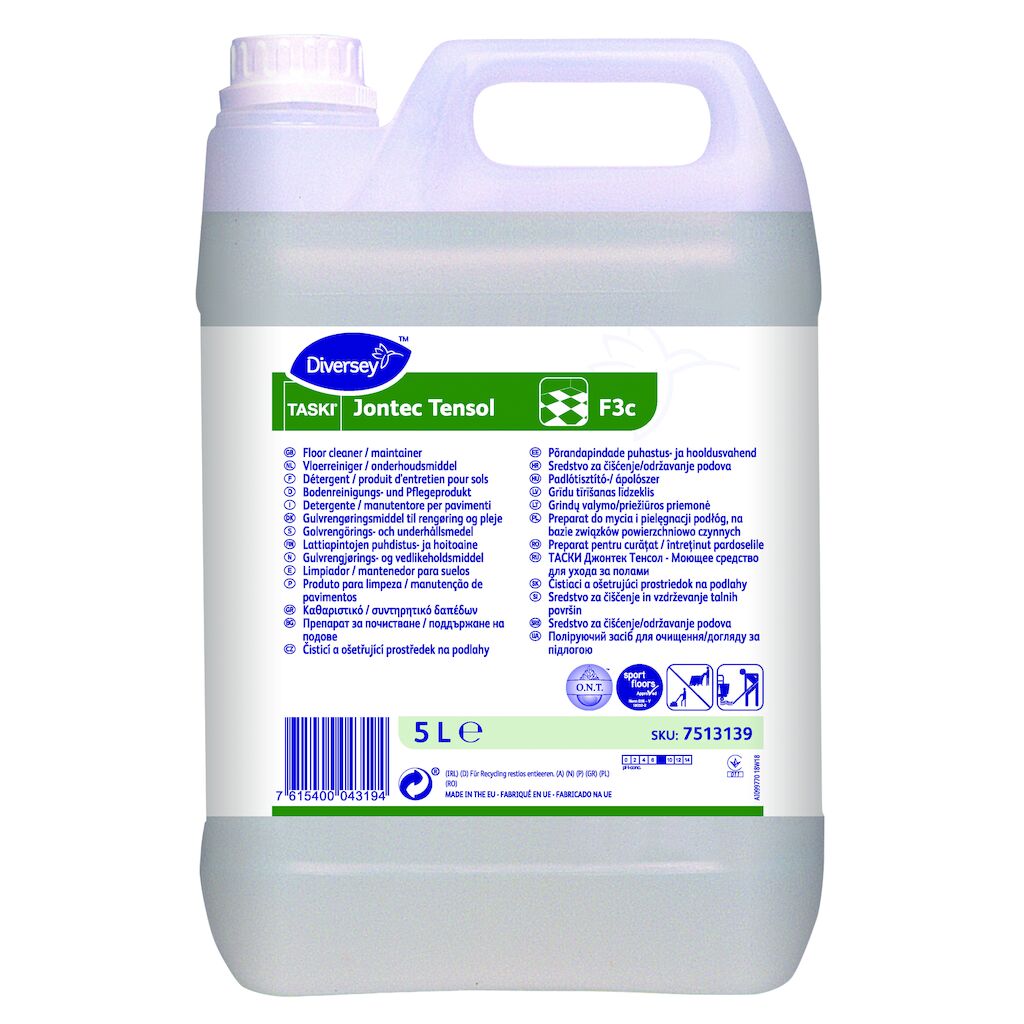 TASKI Jontec Tensol F3c 2x5L - Bodenreinigungs- und Pflegeprodukt, für Sporthallen geeignet