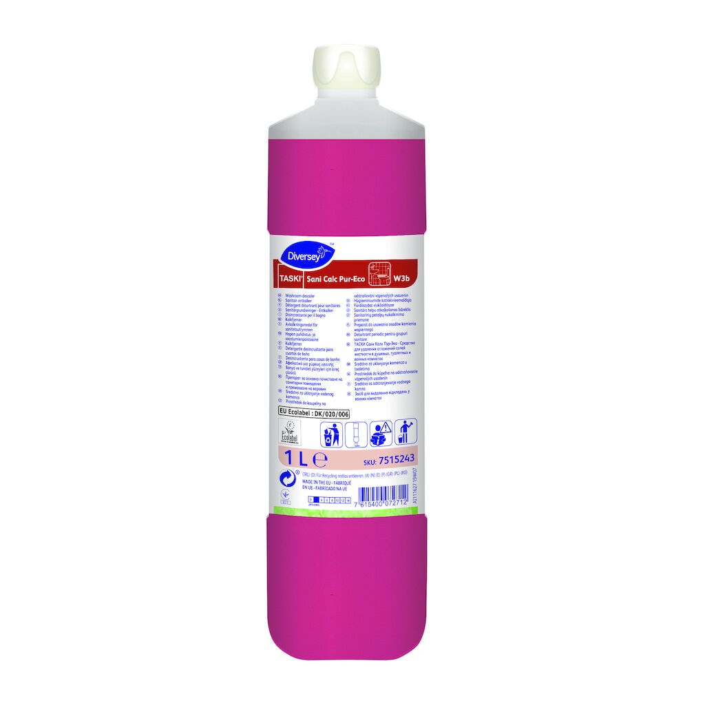 TASKI Sani Calc Pur-Eco W3b 6x1L - Umweltfreundlicher Sanitär-Grundreiniger