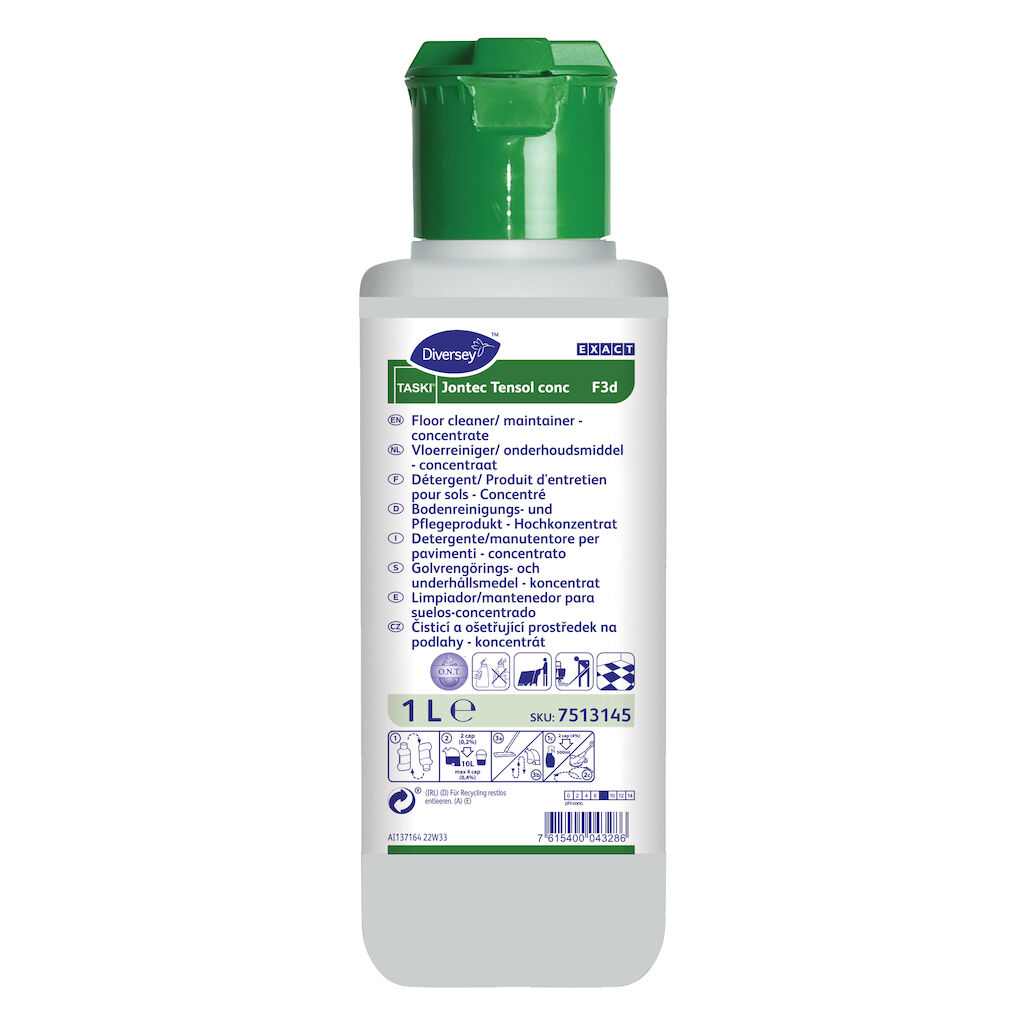 TASKI Jontec Tensol conc 6x1L - Bodenreinigungs- und Pflegeprodukt, für Sporthallen geeignet