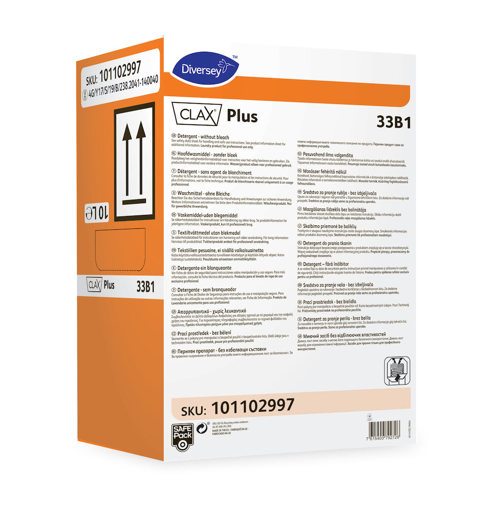 Clax Plus 33B1 10L - Flüssiges Waschmittel - ohne Bleichmittel