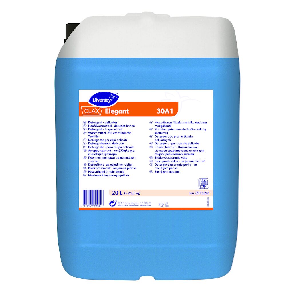 Clax Elegant 30A1 20L - Enzymatisches Flüssigwaschmittel zum Waschen von empfindlichen Geweben