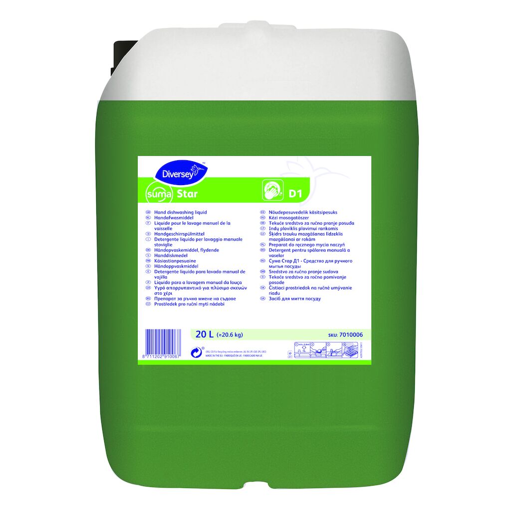 Suma Star D1 20L - Flüssiges neutrales Handgeschirrspülmittel