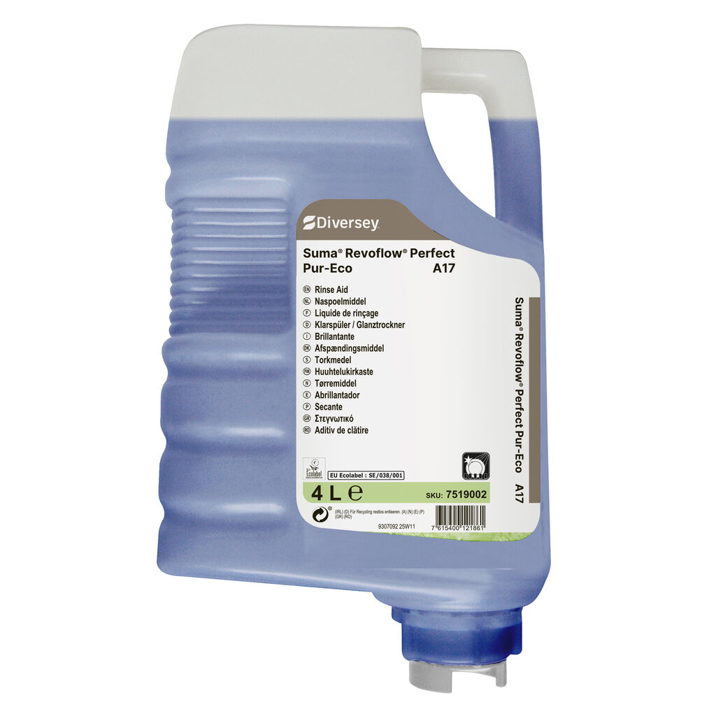 Suma Revoflow Perfect Pur-Eco A17 3x4L - Umweltfreundlicher flüssiger neutraler Klarspüler