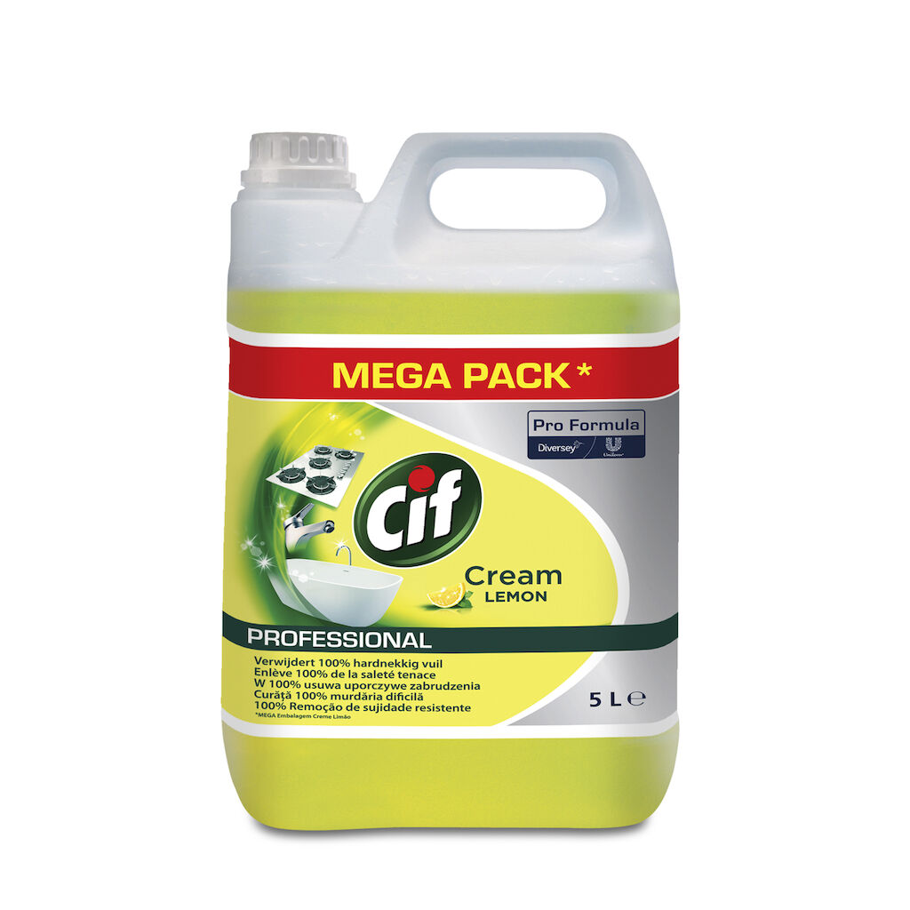 Cif Professional Crème Lemon 2x5L - Scheuermilch mit natürlichen Mikropartikeln
