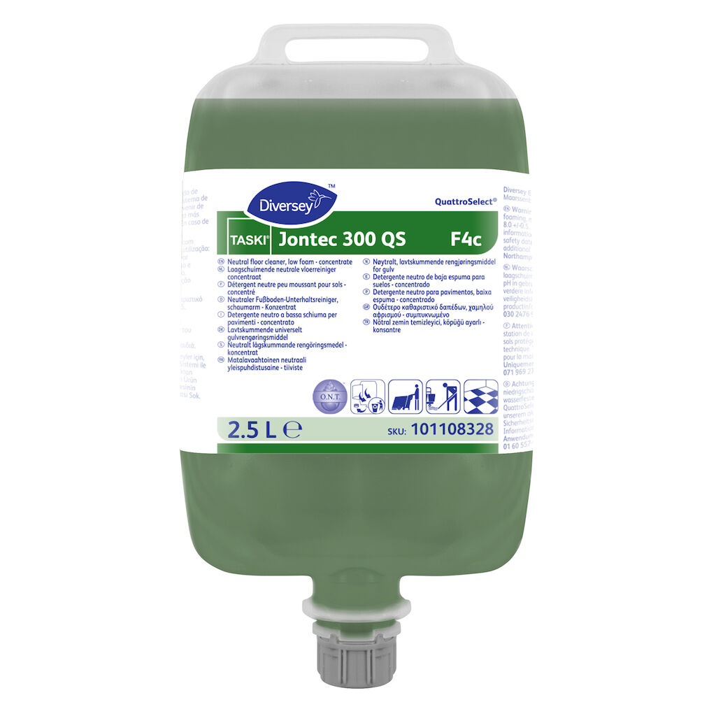 TASKI Jontec 300 QuattroSelect F4c 2x2.5L - Schaumarmes, neutrales Bodenreinigungskonzentrat in QuattroSelect®