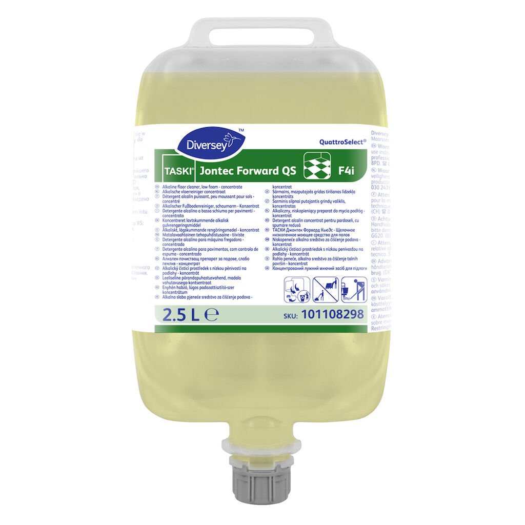 TASKI Jontec Forward QuattroSelect F4i 2x2.5L - Alkalischer, niedrigschäumender Fußbodenreiniger in QuattroSelect®