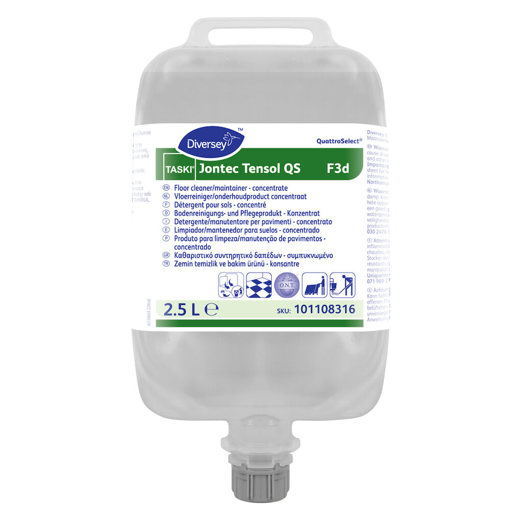 TASKI Jontec Tensol QuattroSelect F3d 2x2.5L - Bodenreinigungs- und Pflegeprodukt in QuattroSelect®, für Sporthallen geeignet