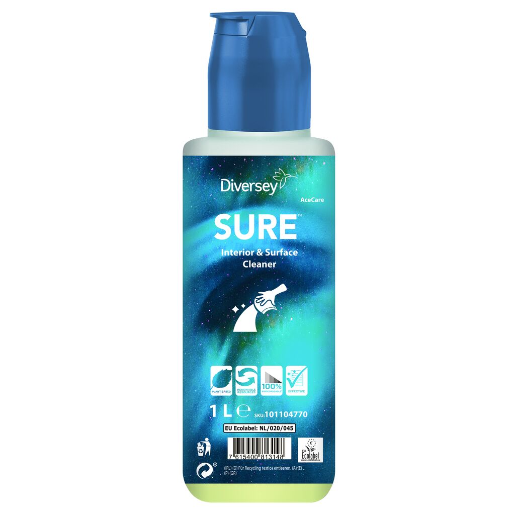 SURE Interior & Surface Cleaner AC 6x1L - Plant based multi purpose cleaner in Diversey AceCare