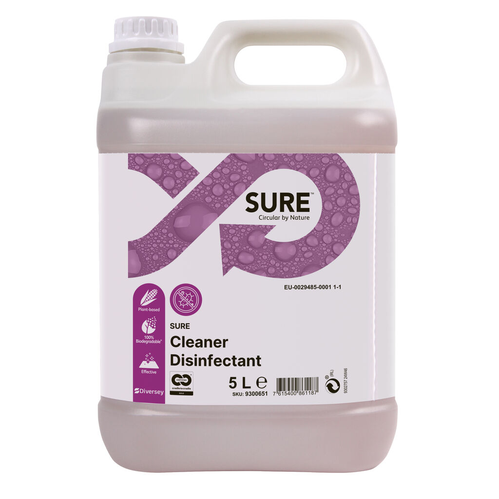 SURE Cleaner Disinfectant 2x5L - Concentrated Cleaner Disinfectant.
