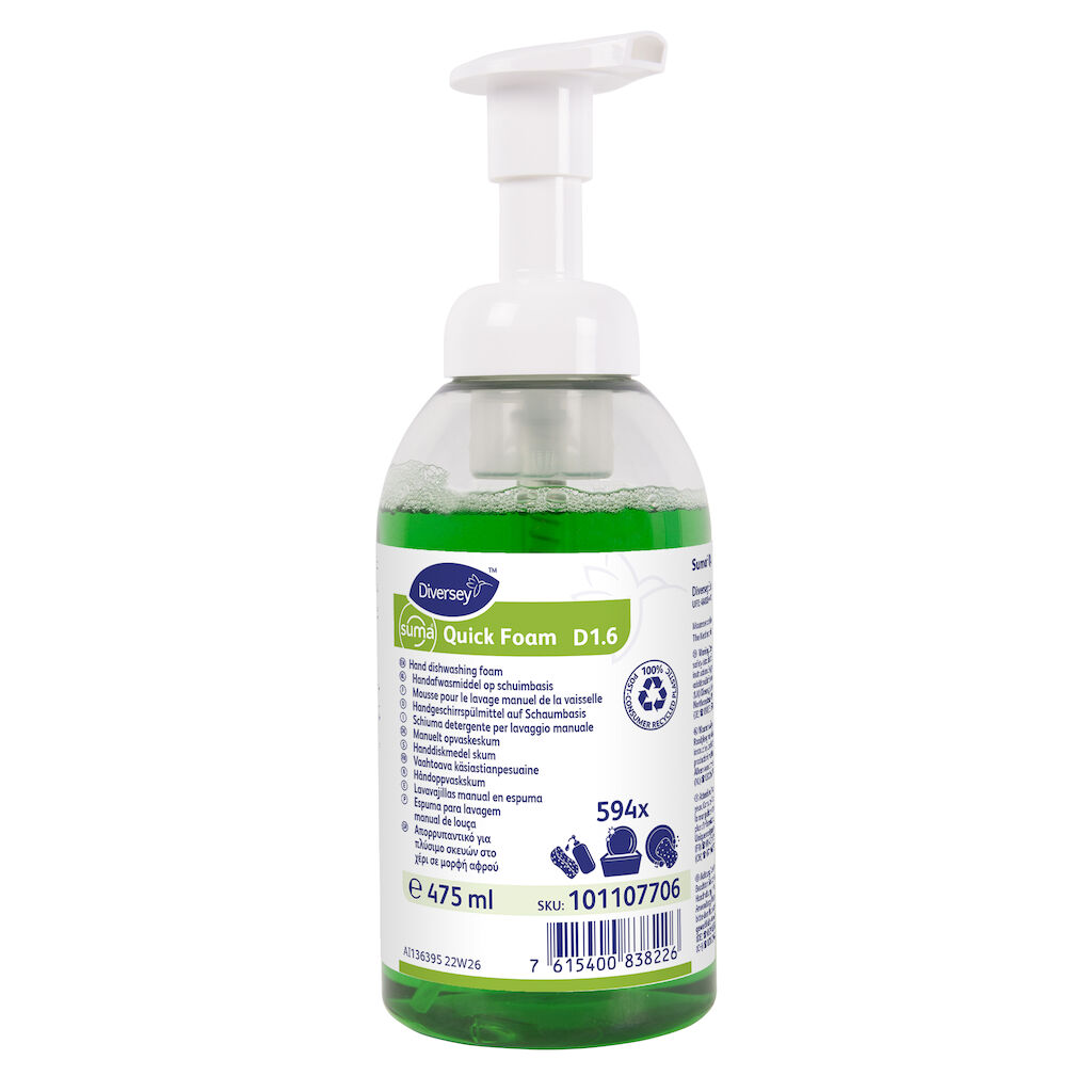 Suma Quick Foam D1.6 6x0.475L - Hand dishwashing foam