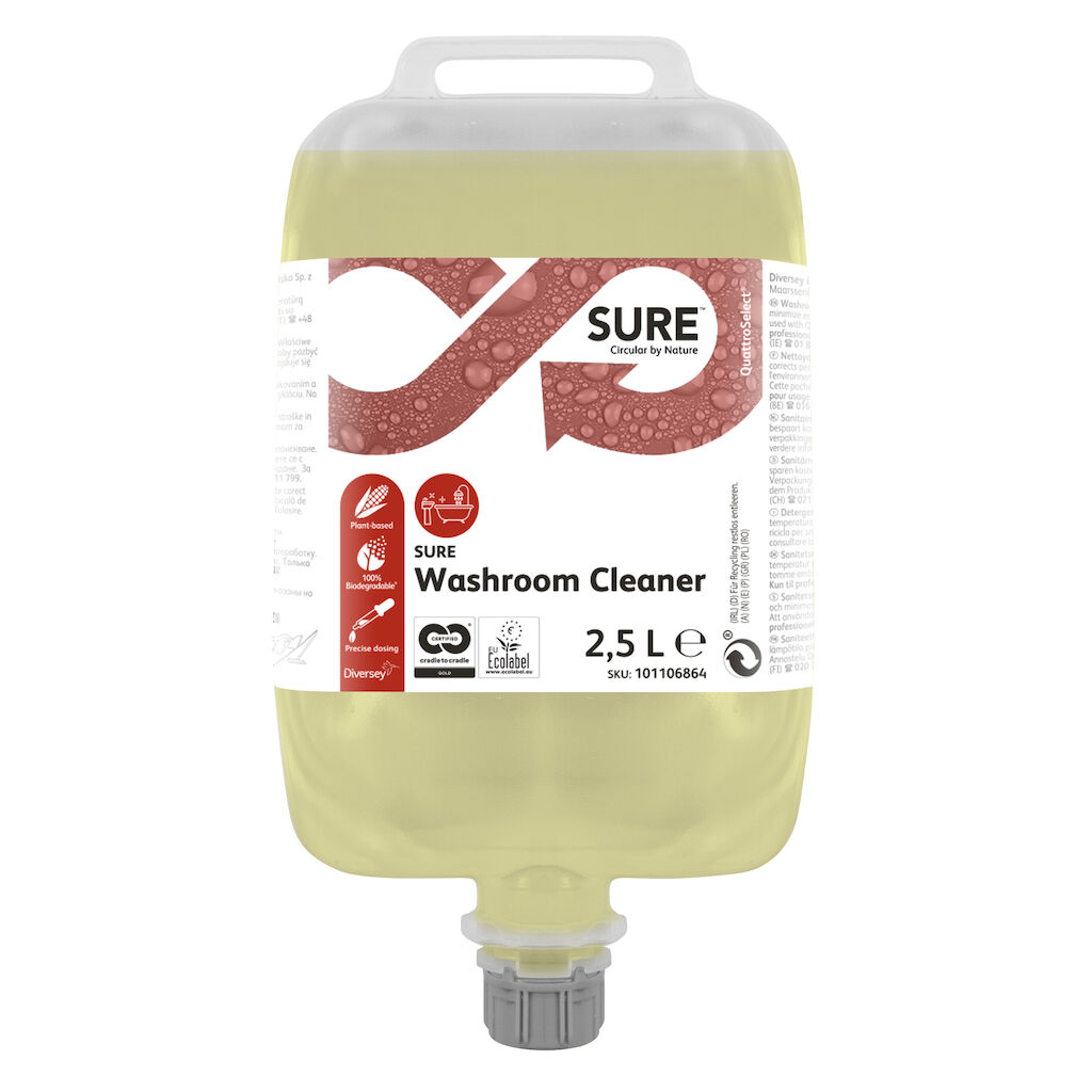 SURE Washroom Cleaner QS 2x2.5L - Daily washroom cleaner in QuattroSelect®