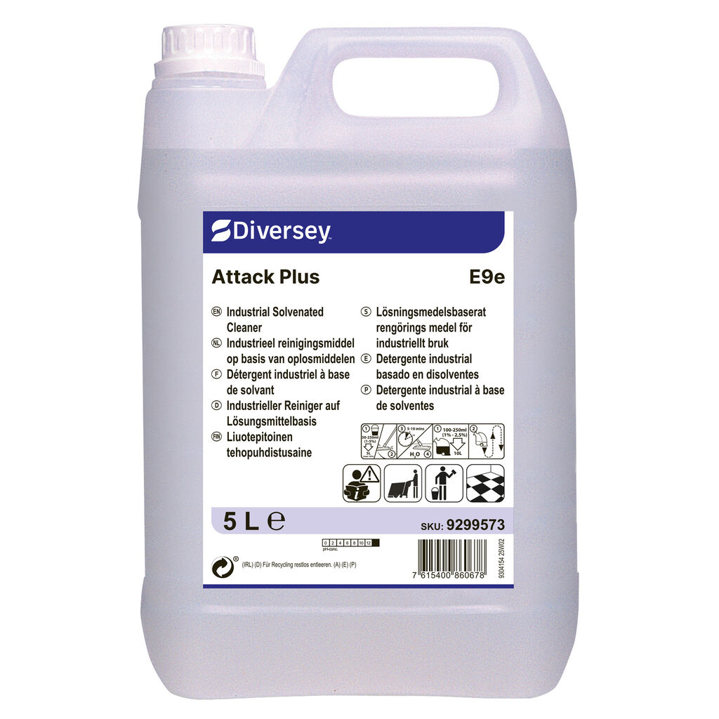 Attack Plus E9e 2x5L - Heavy-duty solvent cleaner | Solenis Products