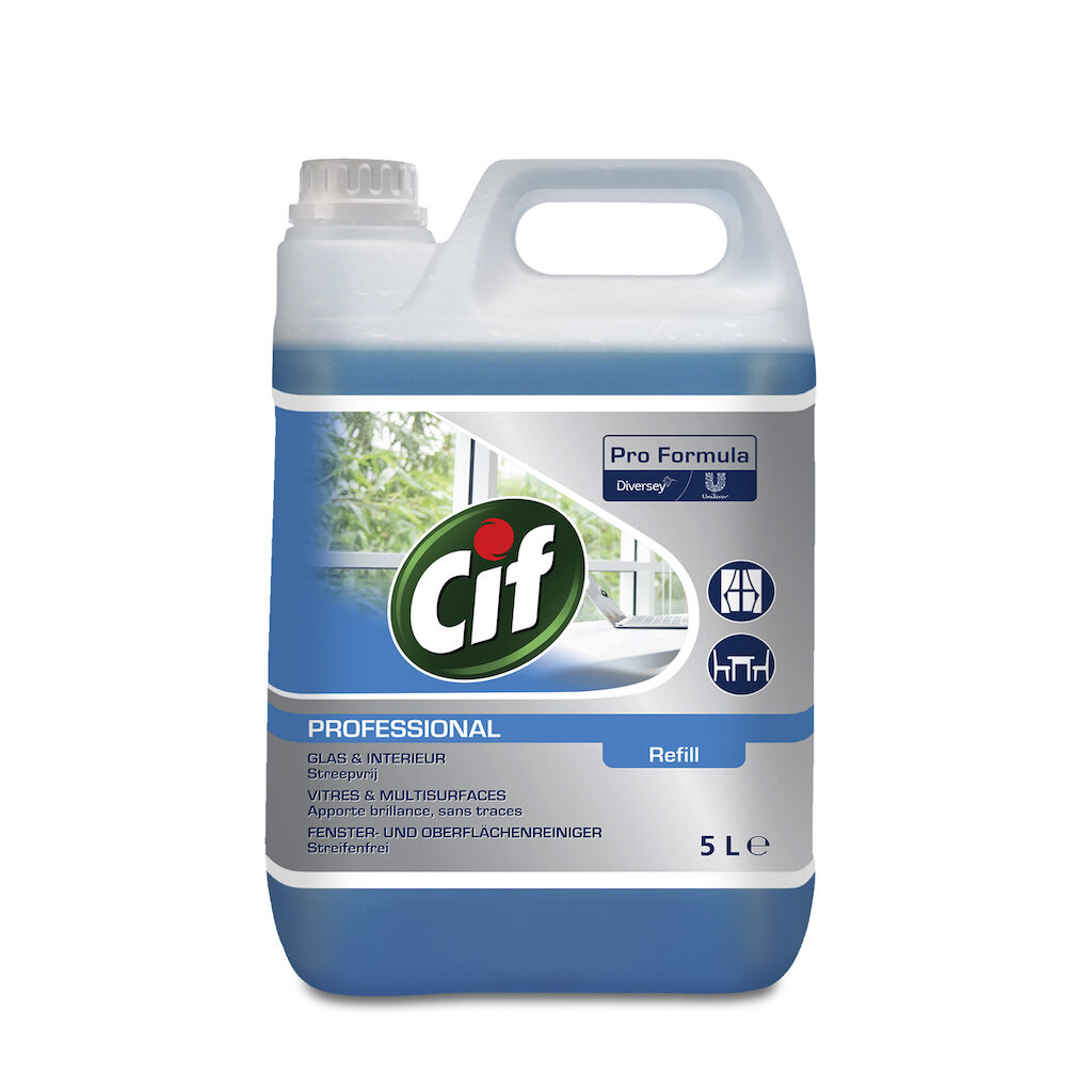 Cif Pro Formula Glass & Multi Surface Cleaner 2x5L - Glass, window and non porous surface cleaner
