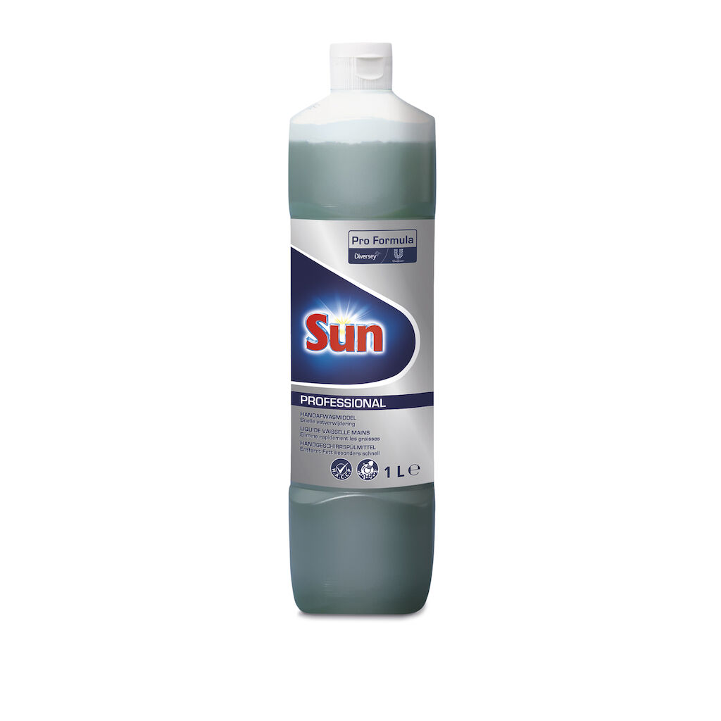Sun Professional Liquide pour vaisselle à la main 6x1L - Liquide vaisselle pour plonge manuelle
