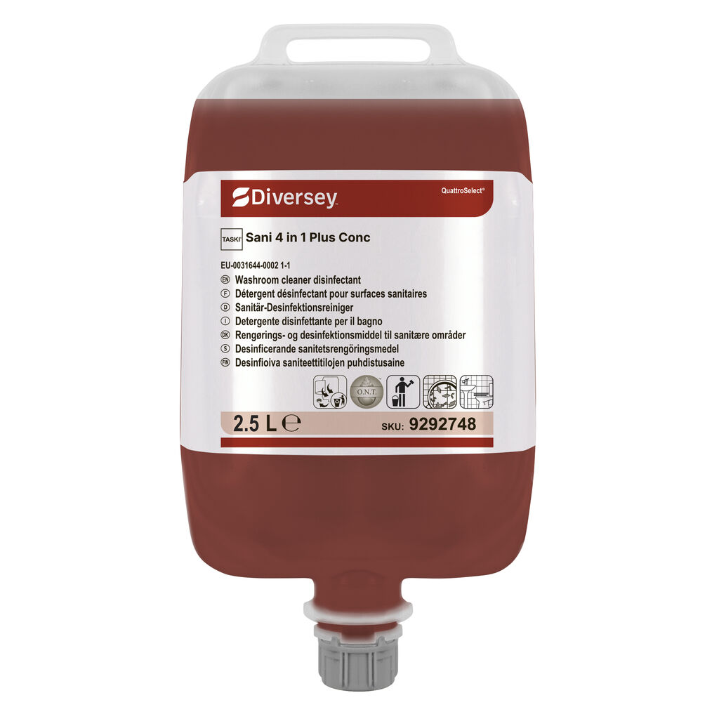 TASKI Sani 4 in 1 Plus QS 2x2.5L - Nettoyant, détartrant, désinfectant ...