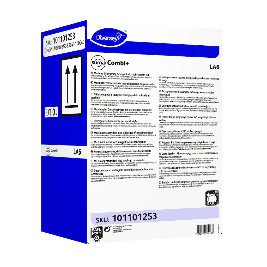 Suma Combi+ LA6 10L - Detergente liquido per lavaggio meccanico stoviglie con brillantante integrato