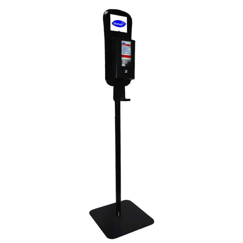 Robusta pedana in acciaio da utilizzare con IntelliCare Hybrid Dispenser Black, con IntelliCare Drip Tray Black 1pz - Nero - Il supporto da pavimento IntelliCare è un accessorio per il dispenser IntelliCare Hybrid