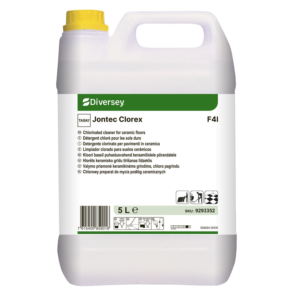 TASKI Jontec Clorex F4l 2x5L - Detergente clorinato per pavimenti in ceramica