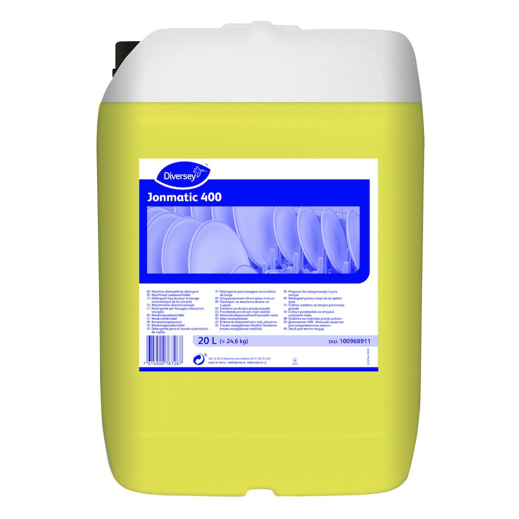 Jonmatic 400 20L - Detergente liquido per lavaggio meccanico stoviglie, per acque dure