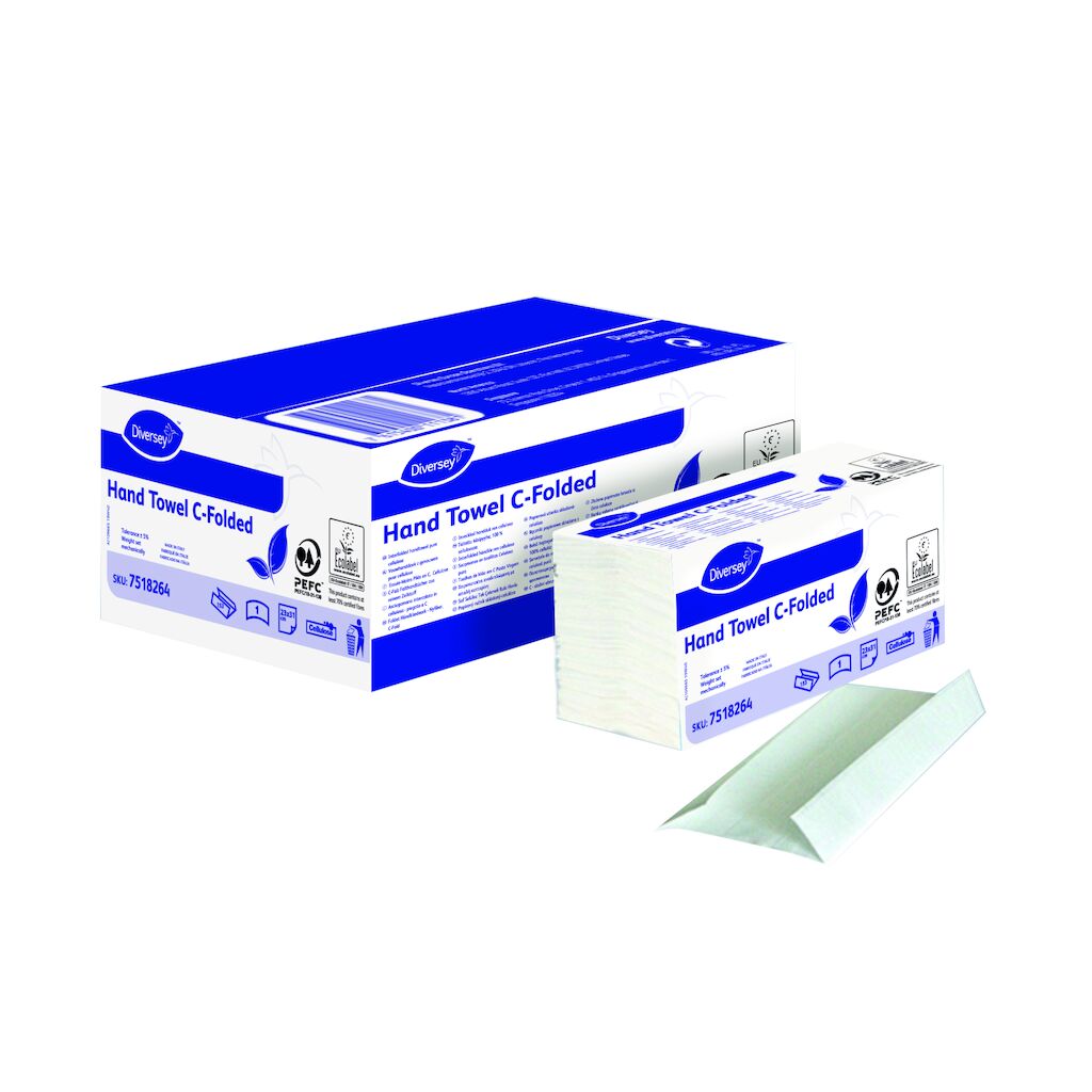 Hand Towel C-Folded 20x153pz - 23 x 31 cm - Bianco /-a