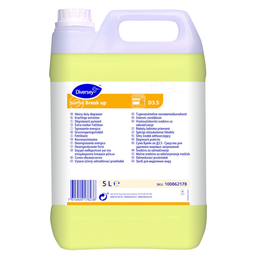Suma Break up D3.5 2x5L - preparat odtłuszczający, bezpieczny dla aluminium