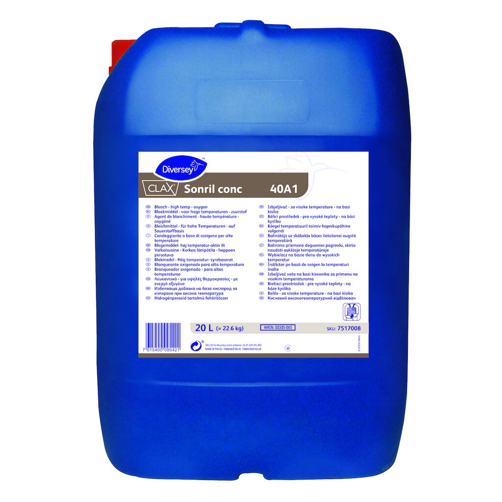 Clax Sonril conc 40A1 20L - wybielacz na bazie tlenu do wysokich temperatur