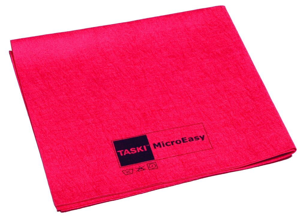 TASKI MicroEasy 5szt. - 38 x 37 cm - Czerwony - Wielozadaniowa ścierka z mikrowłókna do czyszczenia powierzchni ogólnych i szkła