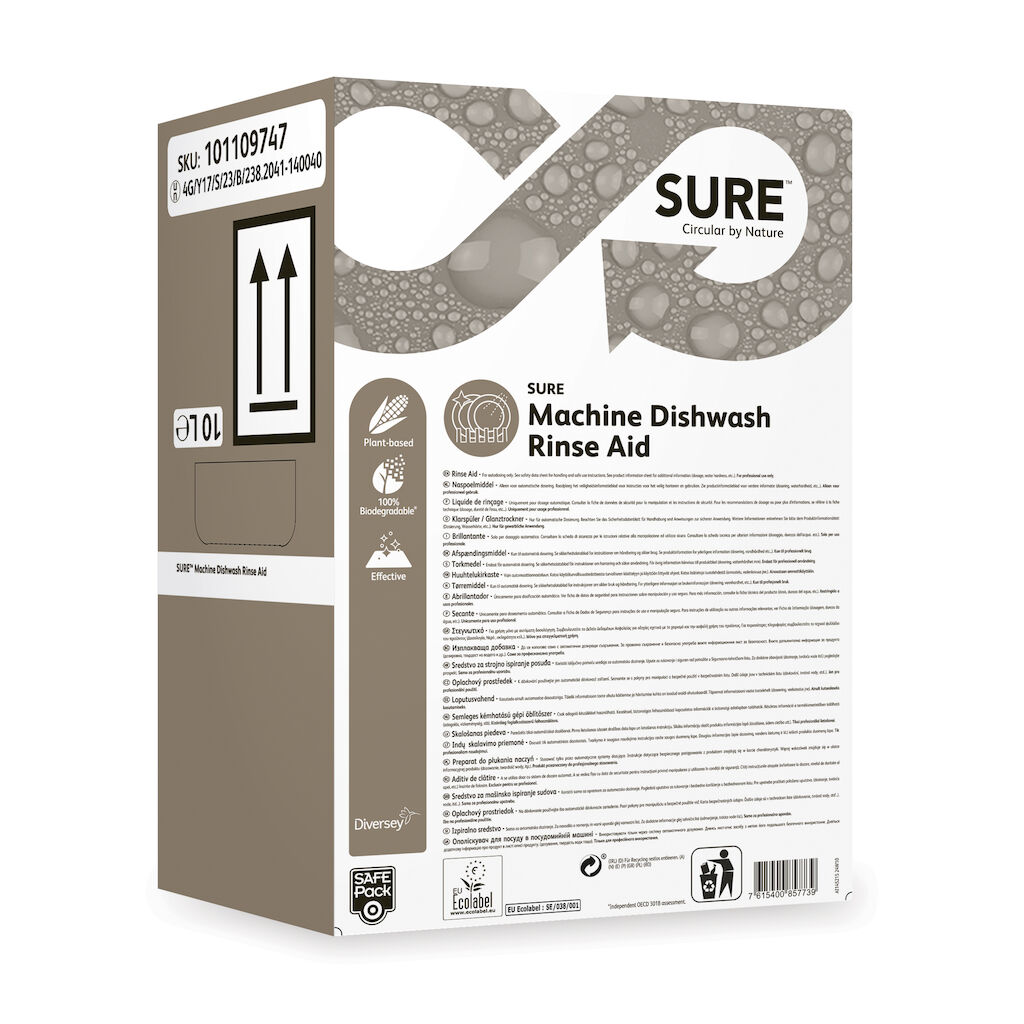 SURE Machine Dishwash Rinse Aid 10L - Kwasowy nabłyszczacz do płukania naczyń