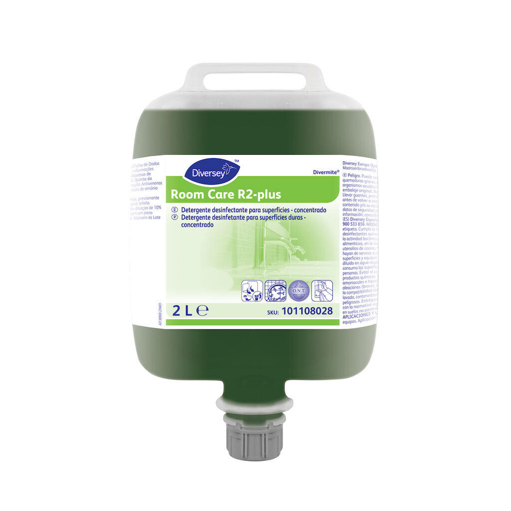 Room Care R2-plus 2x2L - Limpiador desinfectante de superficies ...