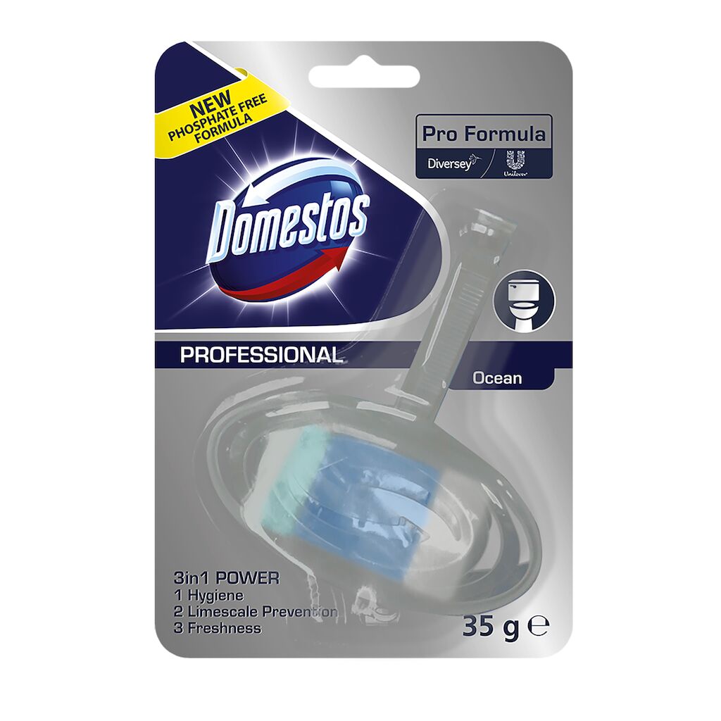 Domestos Pro Formula Rim Blocks Ocean 12x0.035kg - 3 in 1 Toalettblock ...