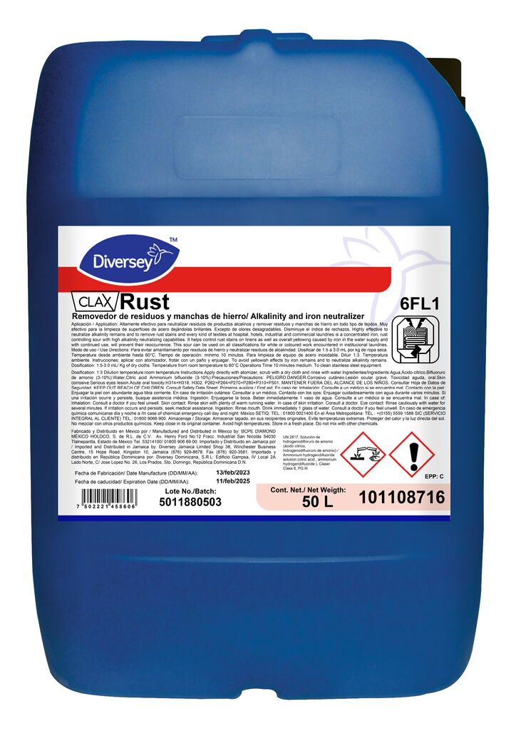 CLAX RUST 50L - Neutralizante y removedor de óxido | Solenis Products