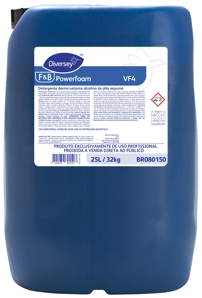 POWERFOAM 32kg - DETERGENTE DESINCRUSTANTE ALCALINO DE ALTA ESPUMA ...