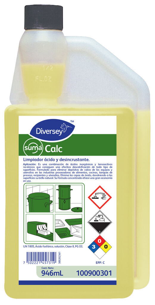 SUMA CALC D5 2x0.946L - Limpiador ácido y desincrustante | Solenis Products