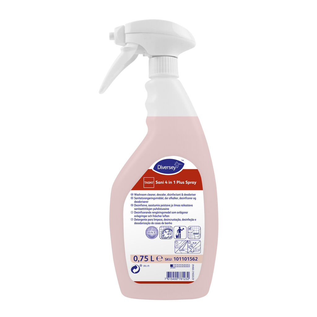 TASKI Sani 4 in 1 Plus Spray 6x0.75L - Washroom cleaner, descaler ...