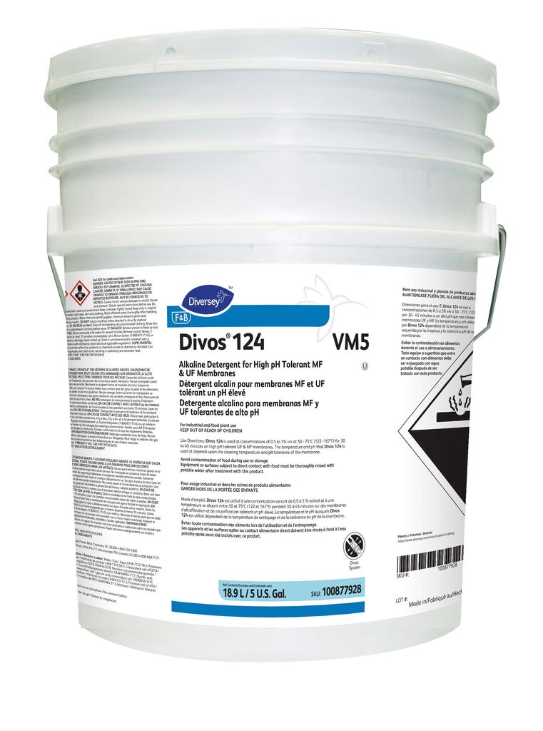 Divos® 124 VM5, 5gal - Alkaline Detergent for High pH Tolerant UF & MF ...