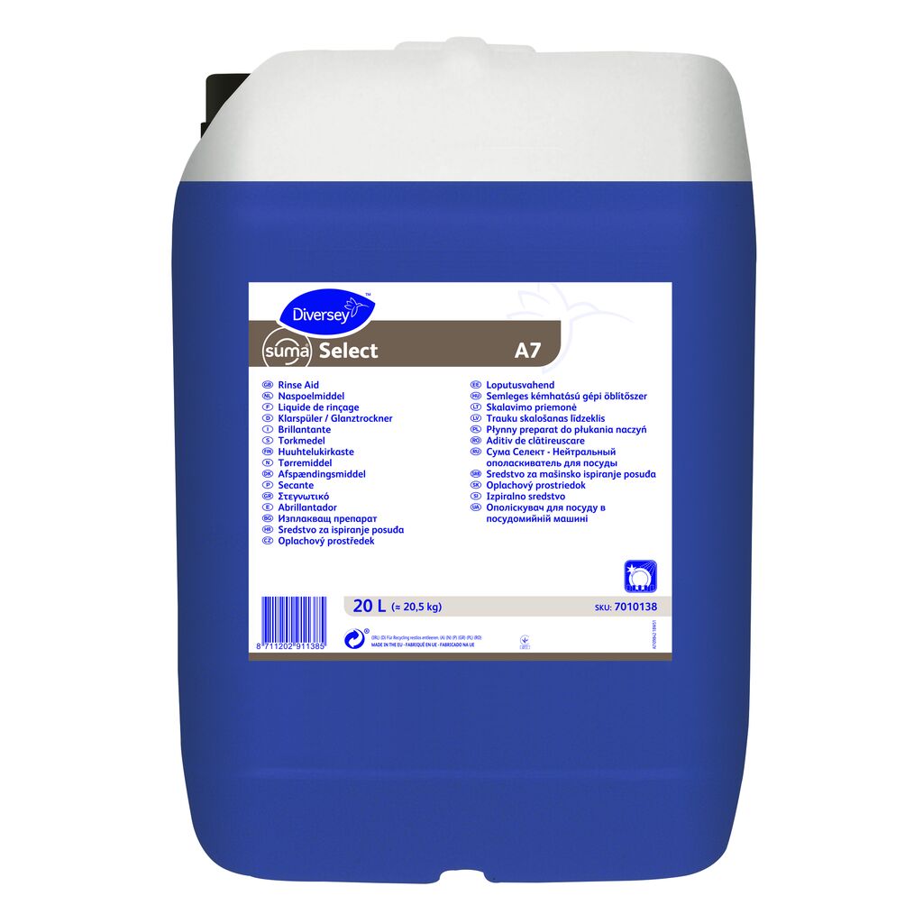 Suma Select A7 20L - Concentrated machine dishwash rinse aid | Solenis ...