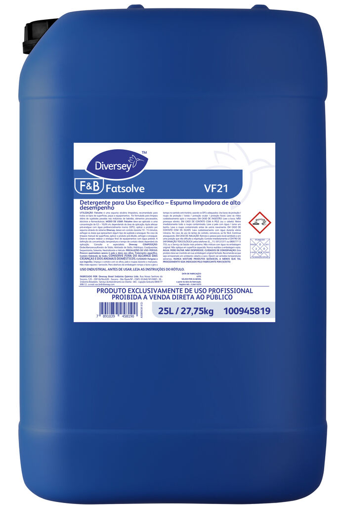 FATSOLVE 50L - DETERGENTE PARA USO ESPECÍFICO – ESPUMA LIMPADORA DE ...