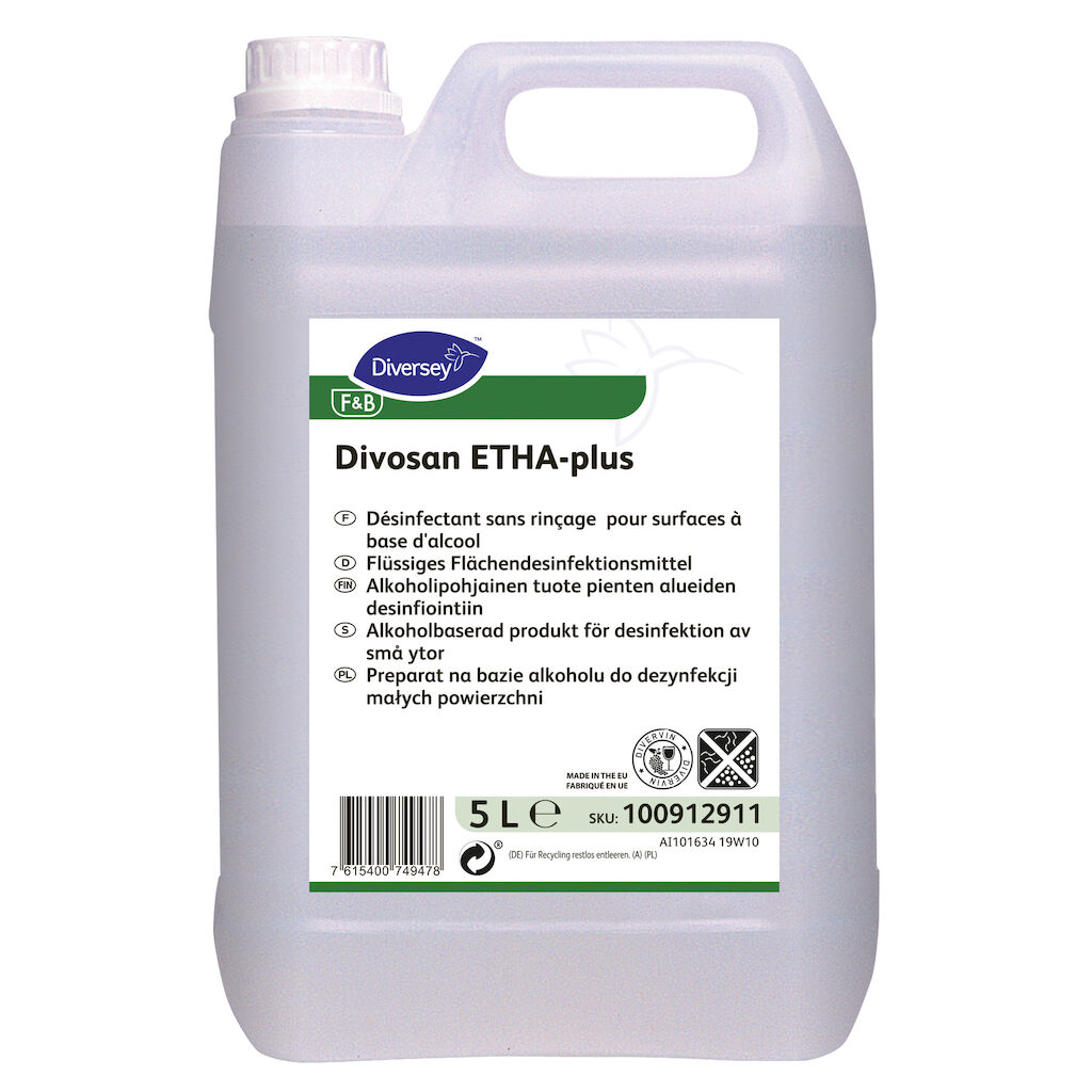 Divosan ETHA-plus 2x5L - Preparat na bazie alkoholu do dezynfekcji ...