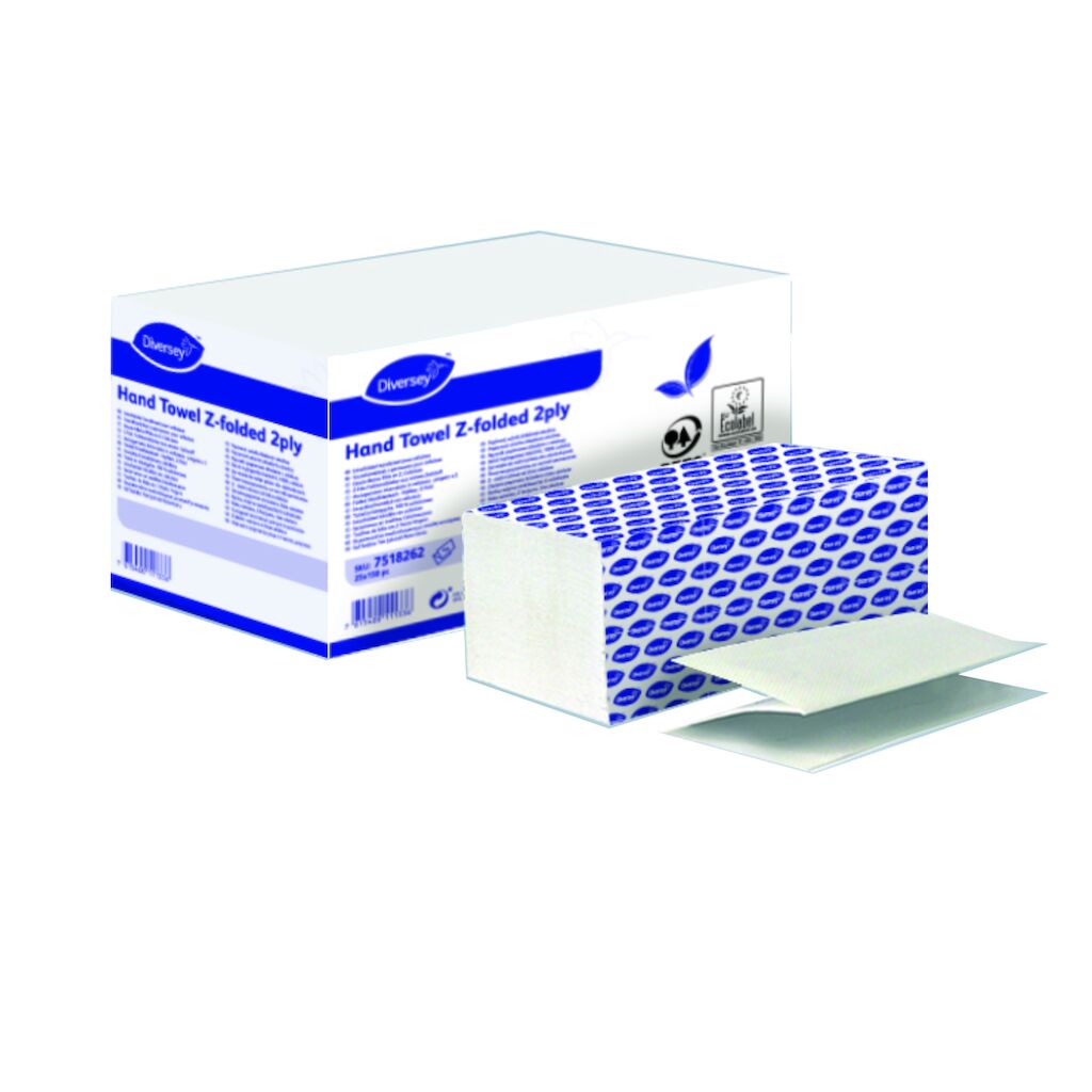 Vouwhanddoek Cellulose Z-gevouwen 25x150st - 20,5 x 24 cm - Wit ...