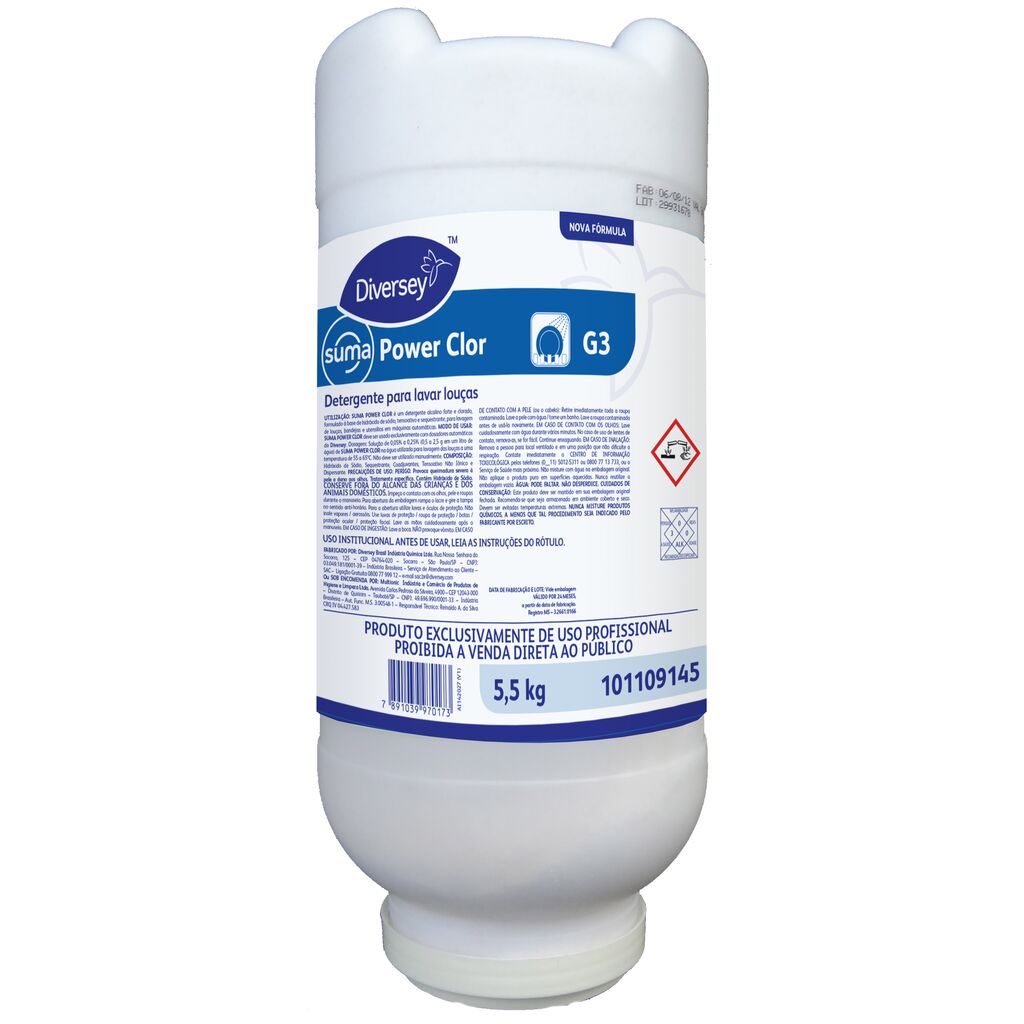 SUMA POWER CLOR 2x5.5kg - DETERGENTE PARA LAVAR LOUÇAS | Solenis