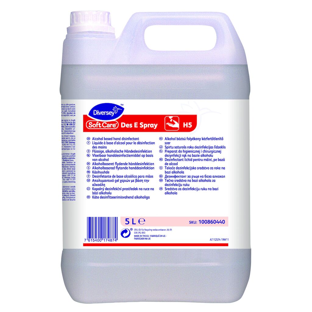 Soft Care Des E Spray H5 2x5L - Hand disinfectant liquid | Solenis Products