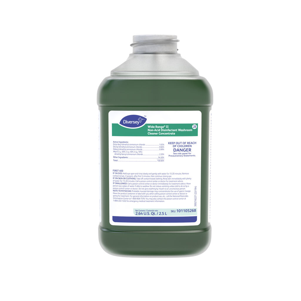 Wide Range® II Disinfectant Cleaner 28, 2.5L, J-Fill