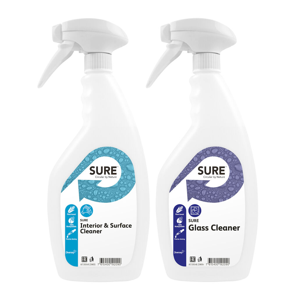 Garrafa pulverizadora p/ SURE Glass & Surface Cleaner 6x - Kit Garrafas ...